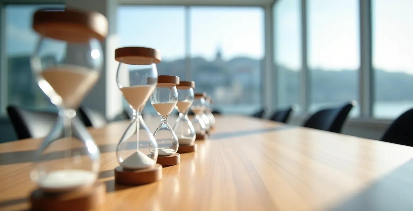 Représentation visuelle d'un rétroplanning de levée de fonds avec jalons critiques