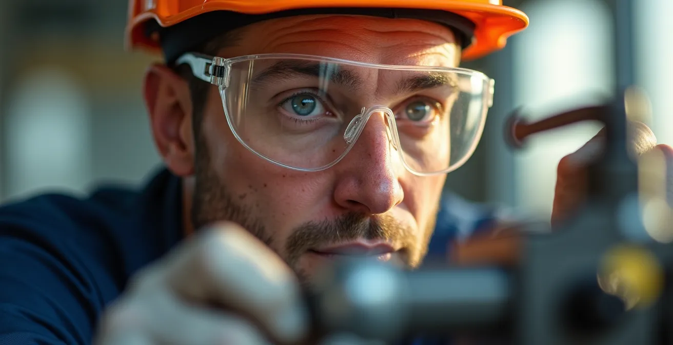 Technicien analysant les données de monitoring d'un onduleur photovoltaïque