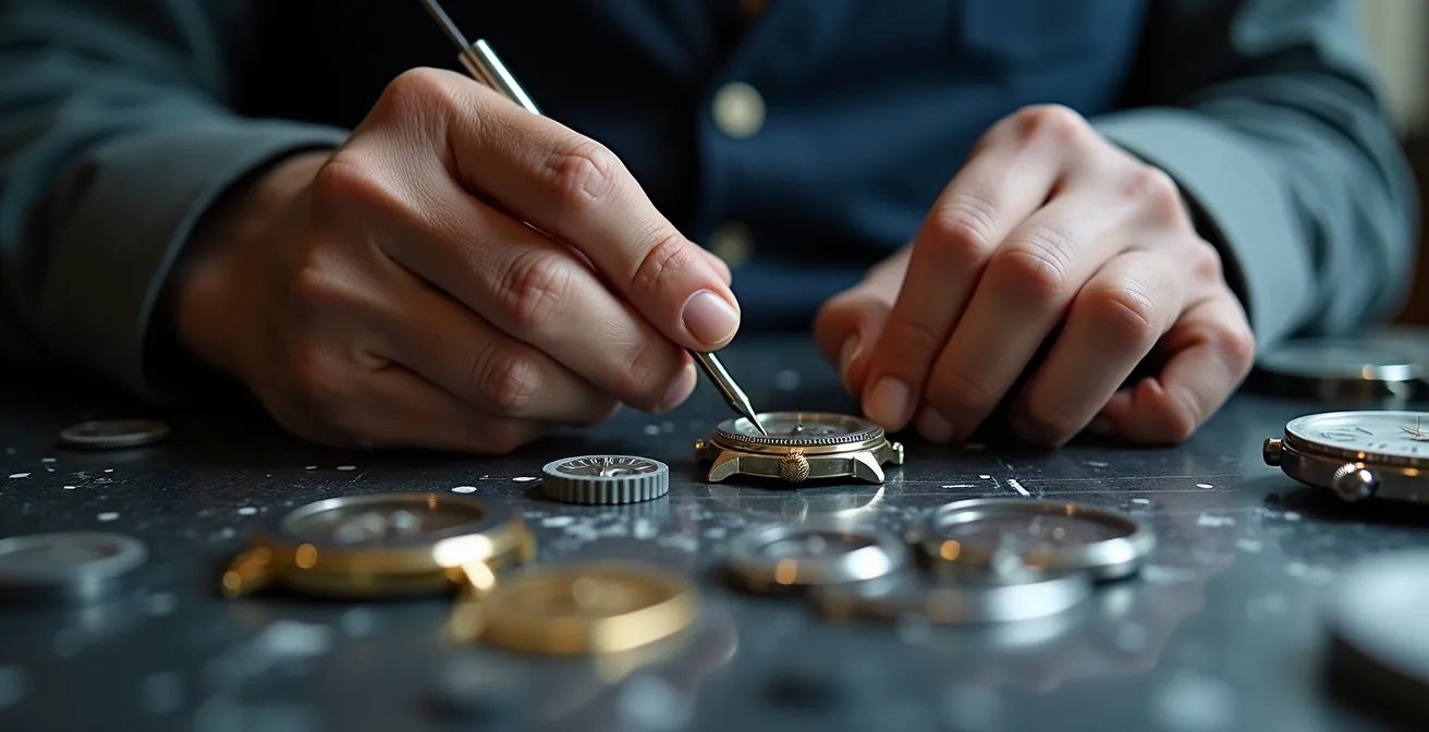 Expert suisse vérifiant minutieusement des données avec loupe symbolisant le contrôle humain de l'IA